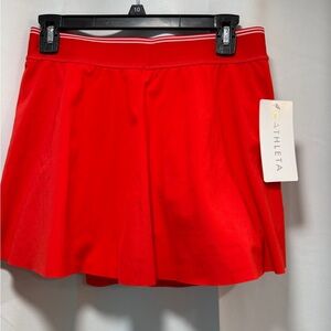 NWT Athleta Ace Advantage 13.5 inch Tipped Skort in Red size medium